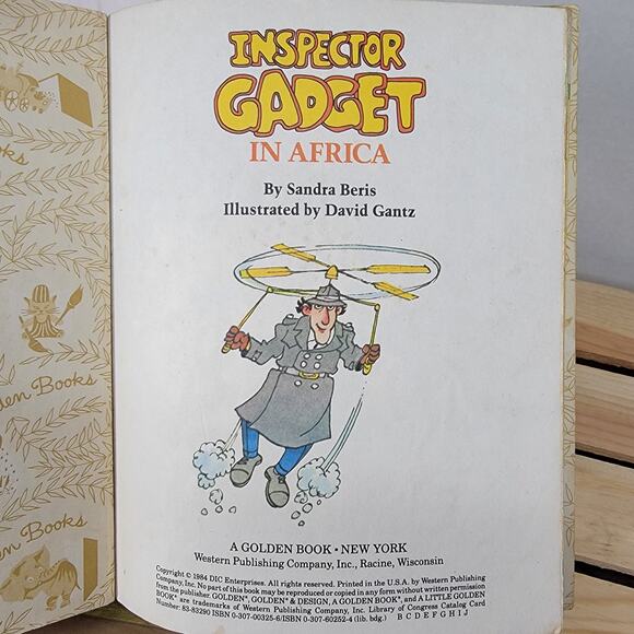 VINTAGE 2 Little Golden Books: Inspector Gadget & Fire Fighters' (hardback) - Picture 4 of 6